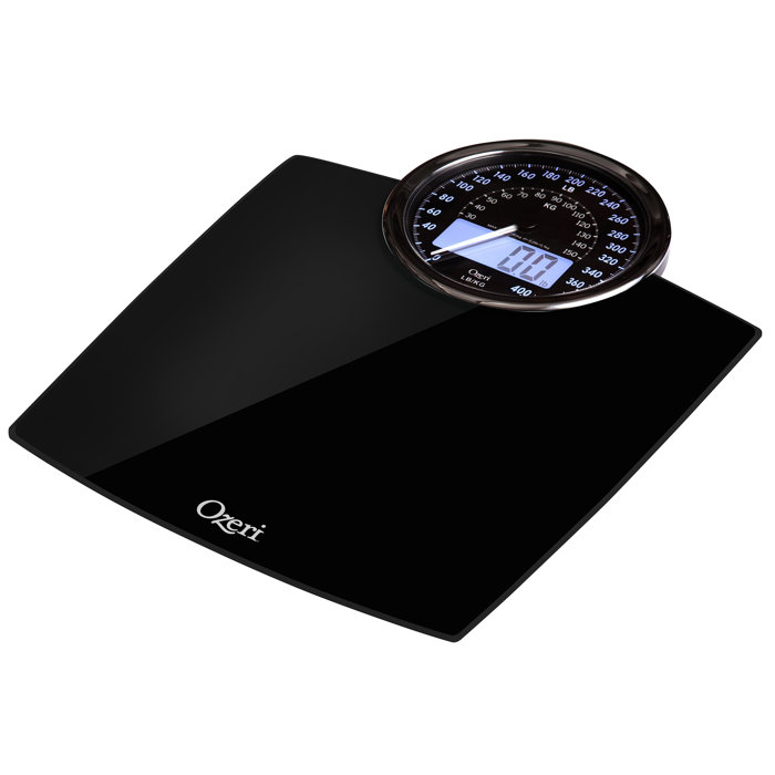 Ozeri Rev Digital Bathroom Scale with ElectroMechanical Weight Dial